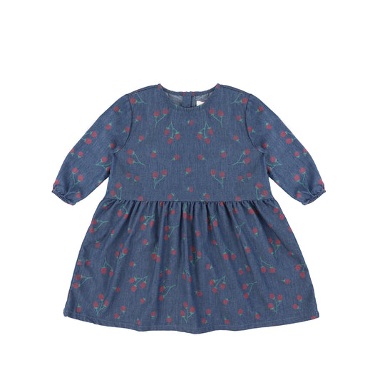 3/4 SLEEVES RASPBERRY DRESS