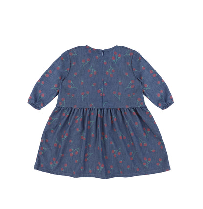 3/4 SLEEVES RASPBERRY DRESS