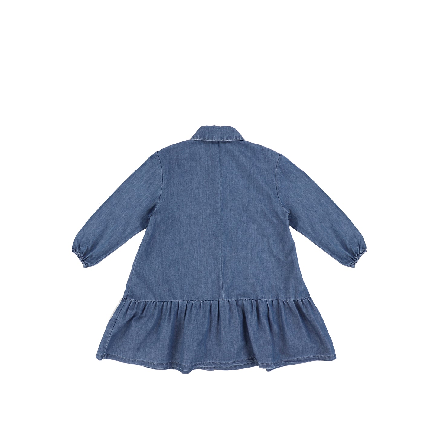 3/4 SLEEVES DROP RUFFLE POCKET DRESS