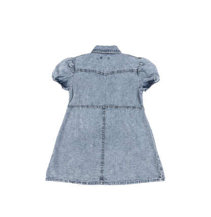 SHORT SLEEVES ACID WASH DRESS