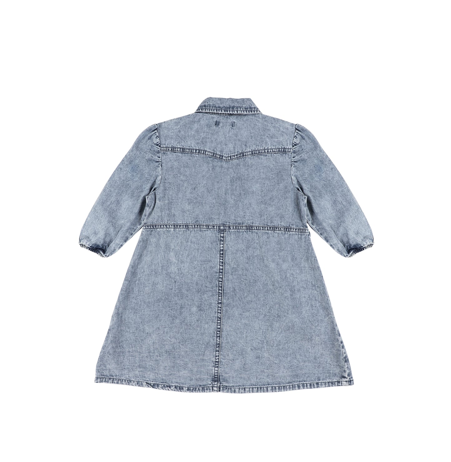 3/4 SLEEVES ACID WASH DRESS