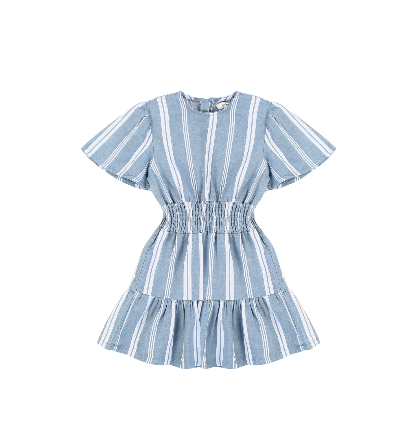 SHORT SLEEVES DOUBLE STRIPE DRESS