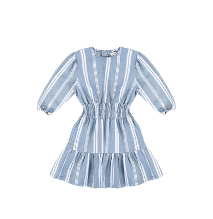 3/4 SLEEVES DOUBLE STRIPE DRESS
