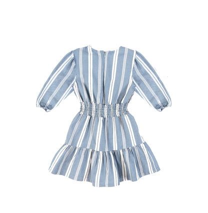 3/4 SLEEVES DOUBLE STRIPE DRESS