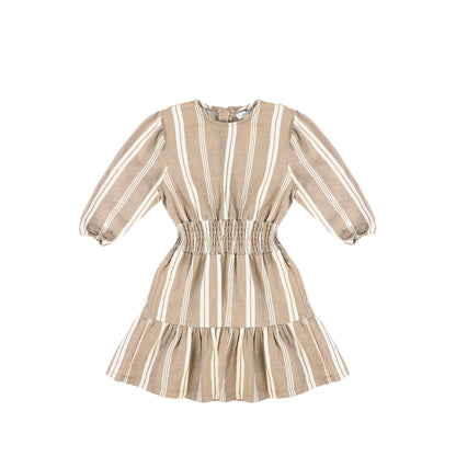 3/4 SLEEVES DOUBLE STRIPE DRESS