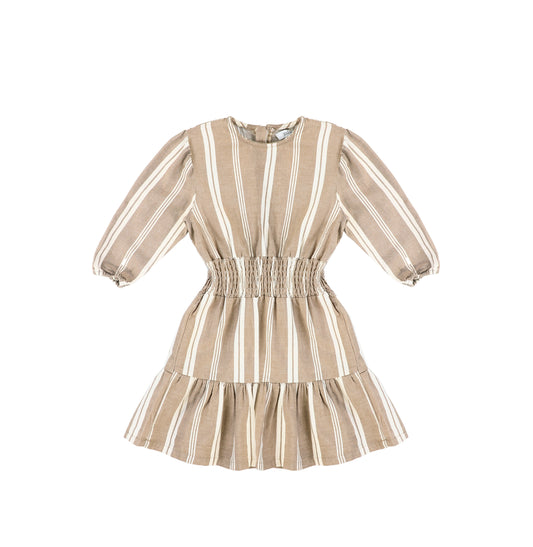 3/4 SLEEVES DOUBLE STRIPE DRESS