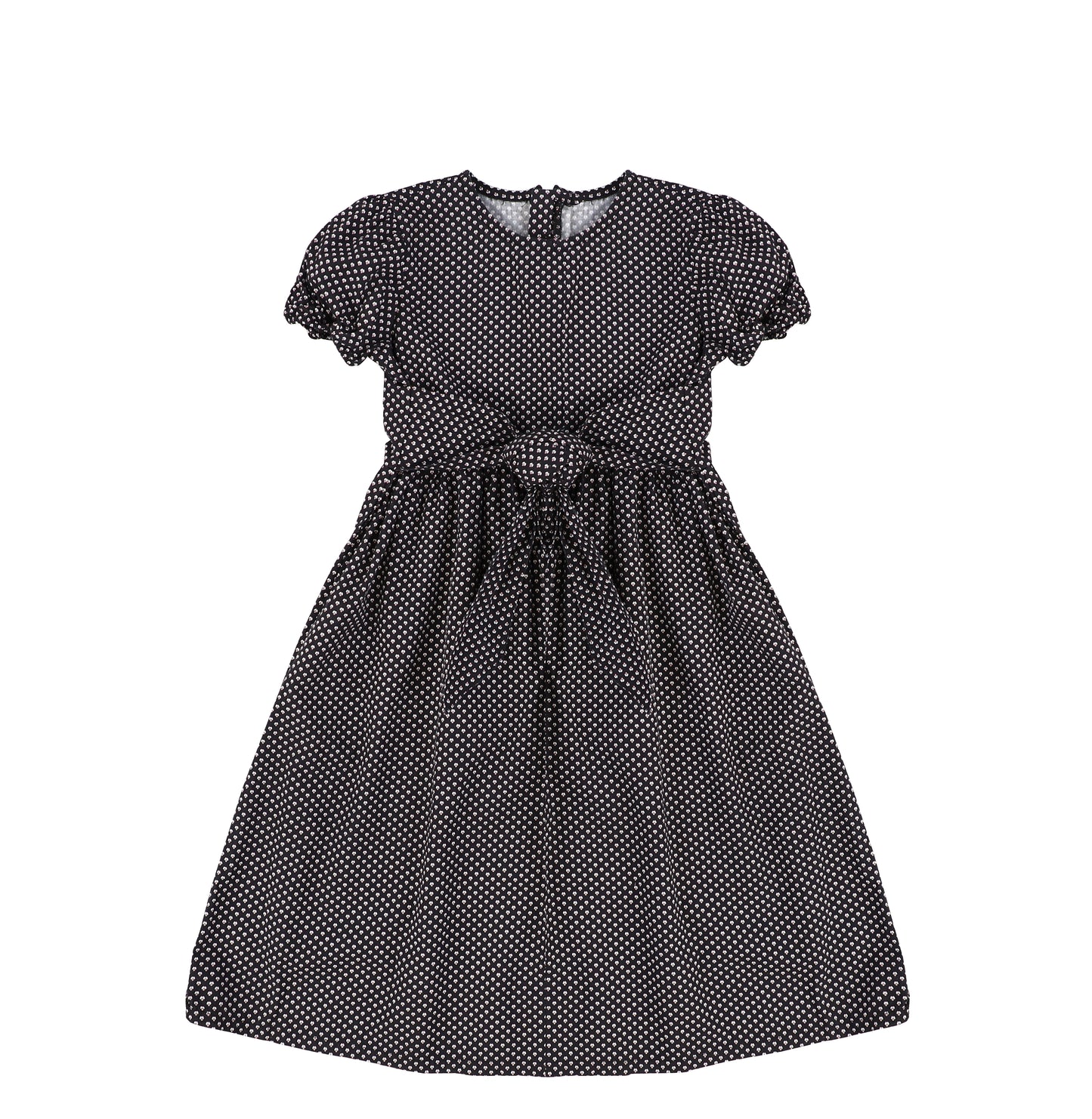 SHORT SLEEVES PRINTED TIE MAXI