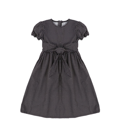 SHORT SLEEVES PRINTED TIE MAXI