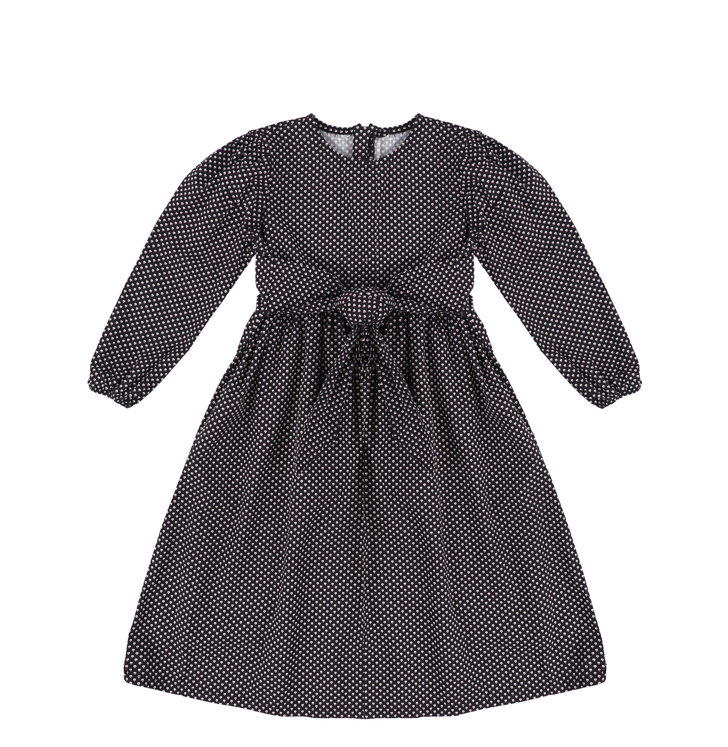 LONG SLEEVES PRINTED TIE MAXI