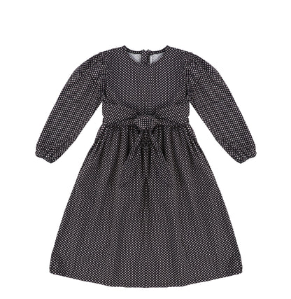 LONG SLEEVES PRINTED TIE MAXI