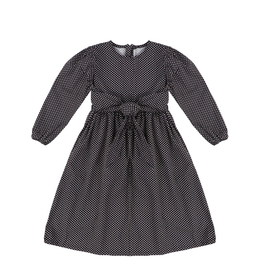 LONG SLEEVES PRINTED TIE MAXI