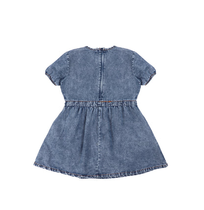 SHORT SLEEVES DRAWSTRING DRESS