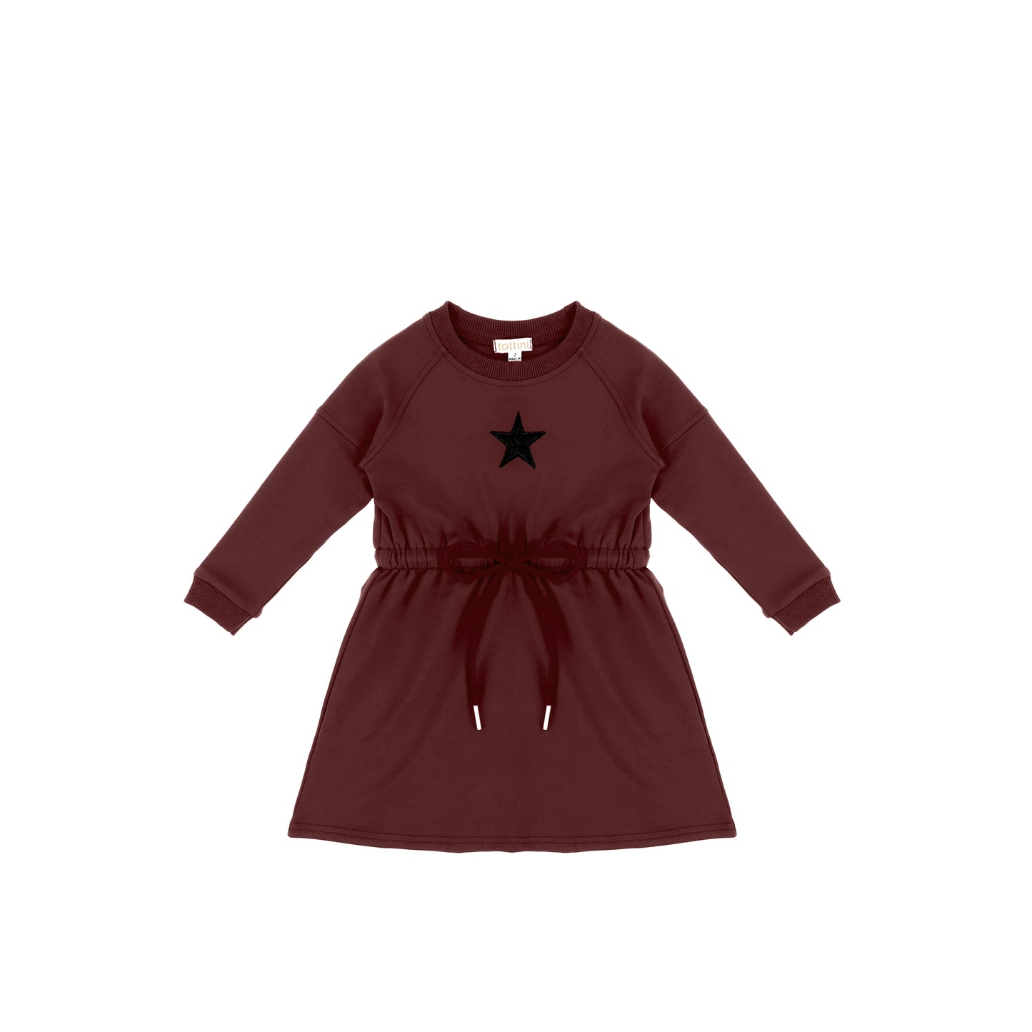 EMBROIDERED STAR DRESS Burgundy / 16 EMBROIDERED STAR DRESS Burgundy / 16
