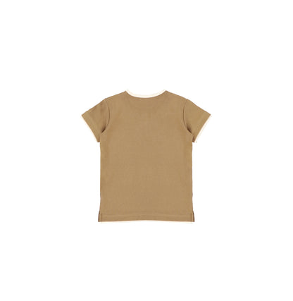 SHORT SLEEVES FLAG TRIM TSHIRT