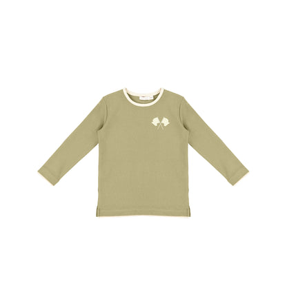 LONG SLEEVES FLAG TRIM TSHIRT