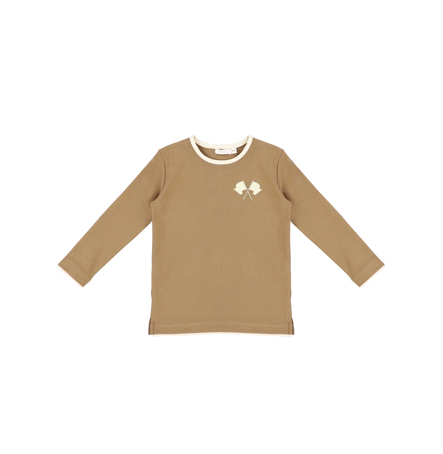 LONG SLEEVES FLAG TRIM TSHIRT