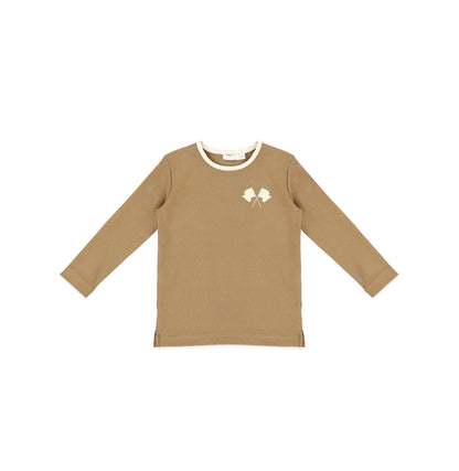 LONG SLEEVES FLAG TRIM TSHIRT