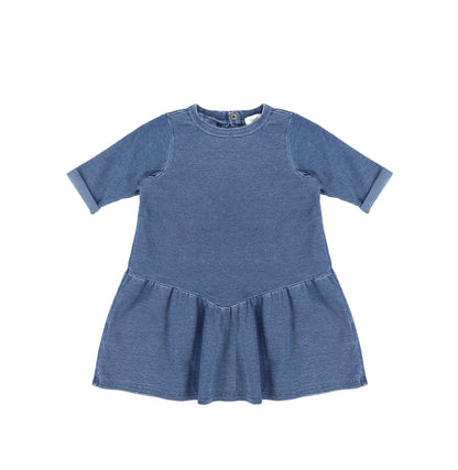 3/4 SLEEVES FRENCH TERRY DRESS