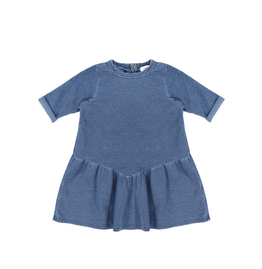 3/4 SLEEVES FRENCH TERRY DRESS