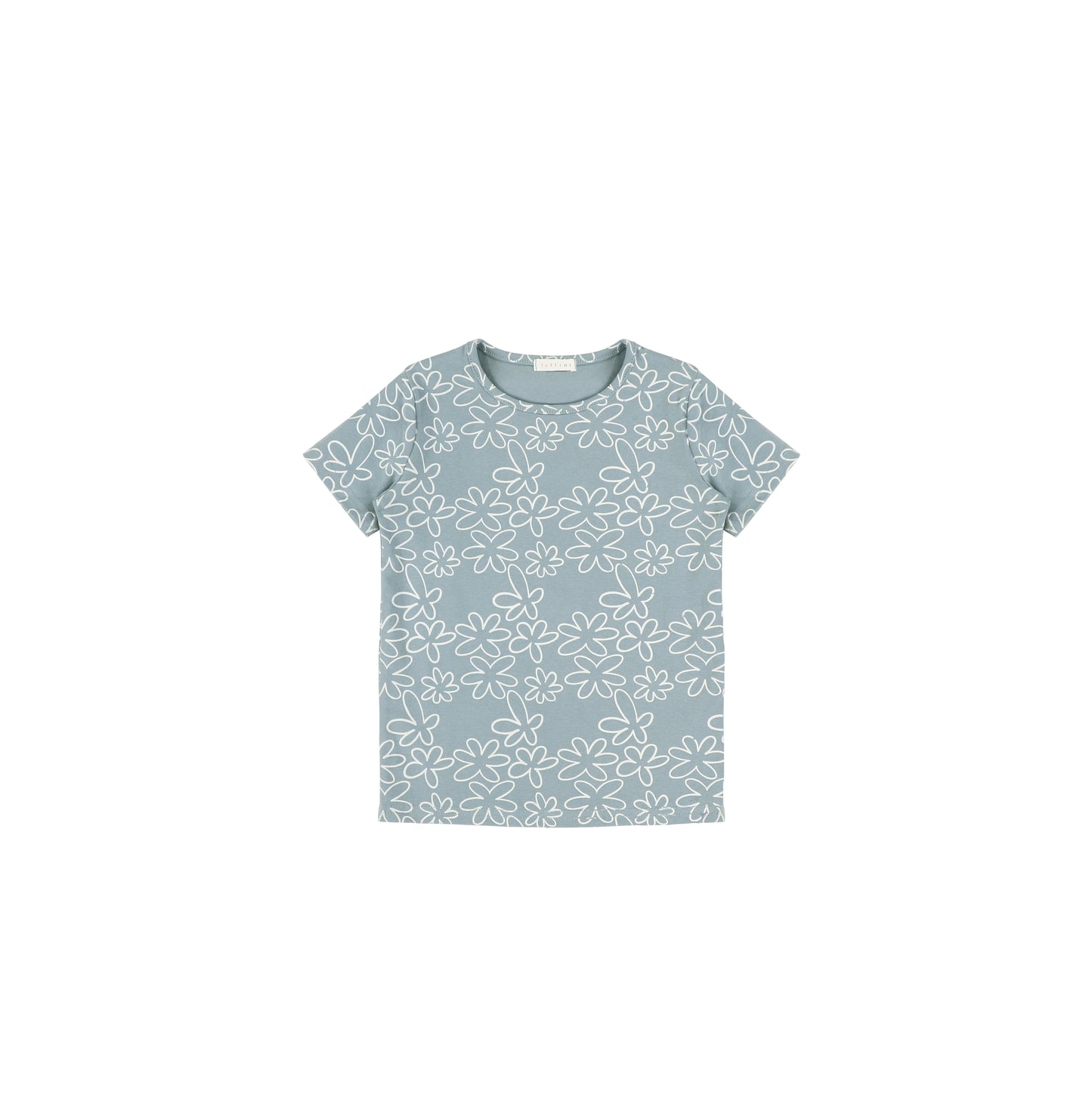 SHORT SLEEVES GEOMETRIC FLOWER TSHIRT