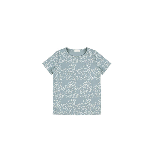 SHORT SLEEVES GEOMETRIC FLOWER TSHIRT