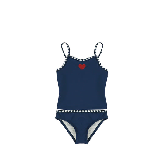 GINGHAM TRIM TANKINI