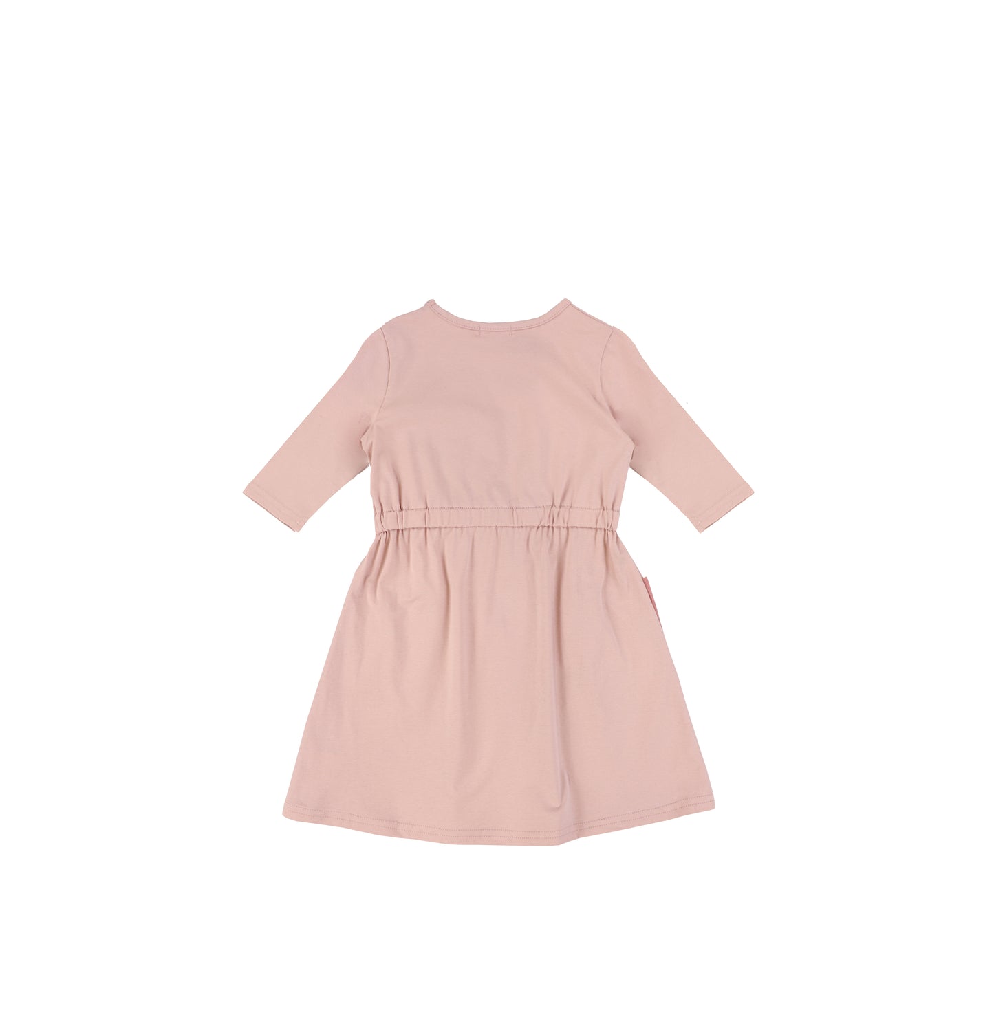 3/4 SLEEVES GAUZE POCKET DRESS