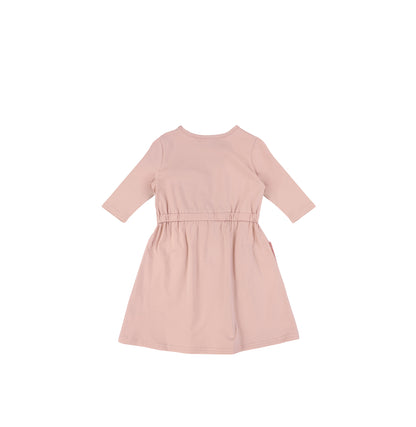 3/4 SLEEVES GAUZE POCKET DRESS