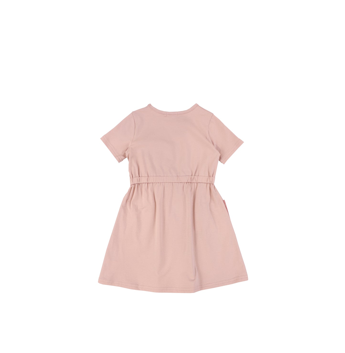 SHORT SLEEVES GAUZE POCKET DRESS