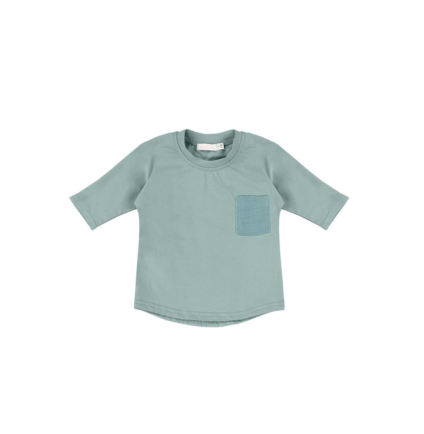3/4 SLEEVES GAUZE POCKET TSHIRT