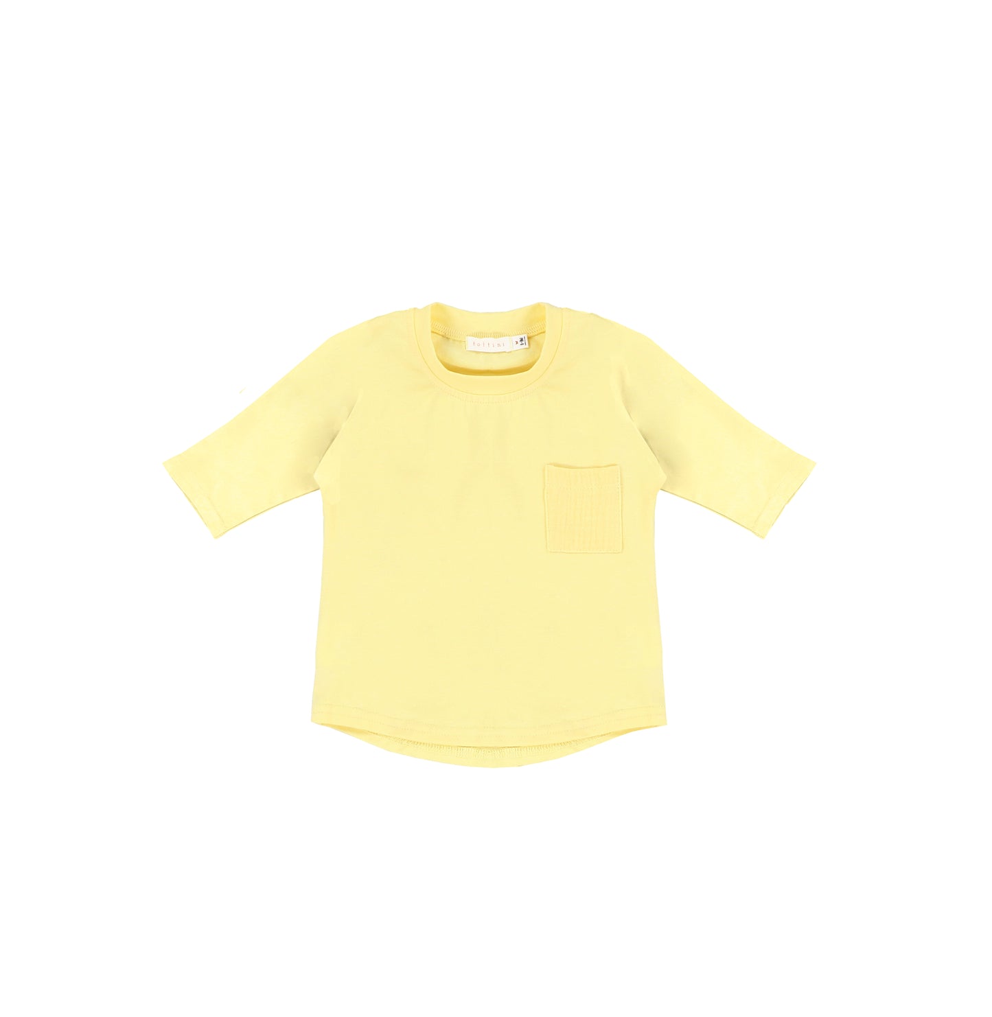 3/4 SLEEVES GAUZE POCKET TSHIRT