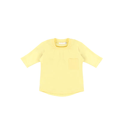 3/4 SLEEVES GAUZE POCKET TSHIRT