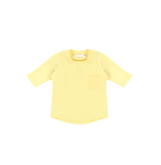 3/4 SLEEVES GAUZE POCKET TSHIRT
