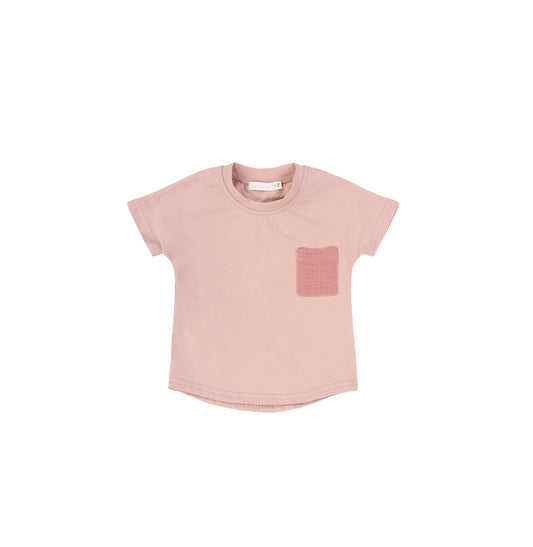 SHORT SLEEVES GAUZE POCKET TSHIRT