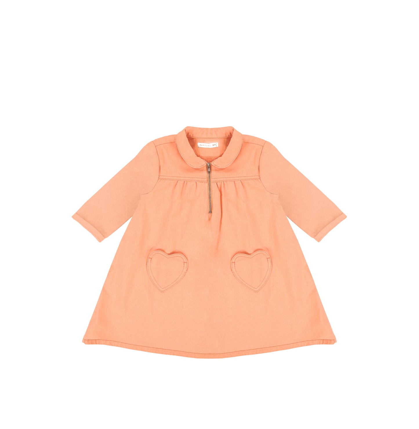 3/4 SLEEVES HEART POCKET DRESS