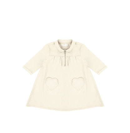 3/4 SLEEVES HEART POCKET DRESS