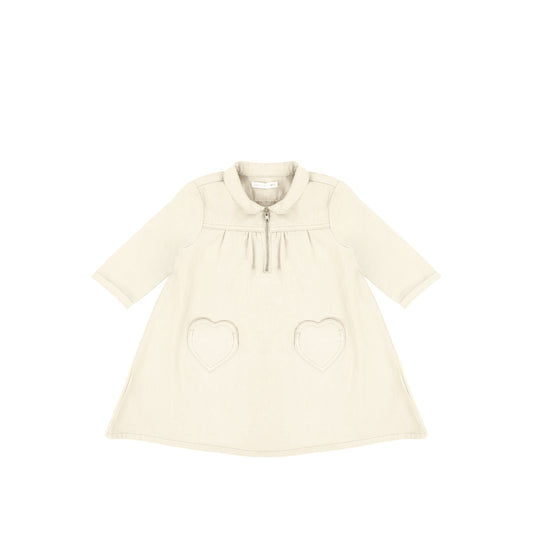 3/4 SLEEVES HEART POCKET DRESS