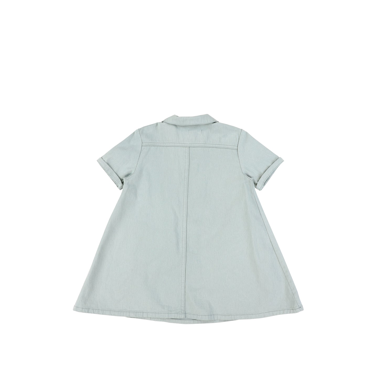 SHORT SLEEVES HEART POCKET DRESS