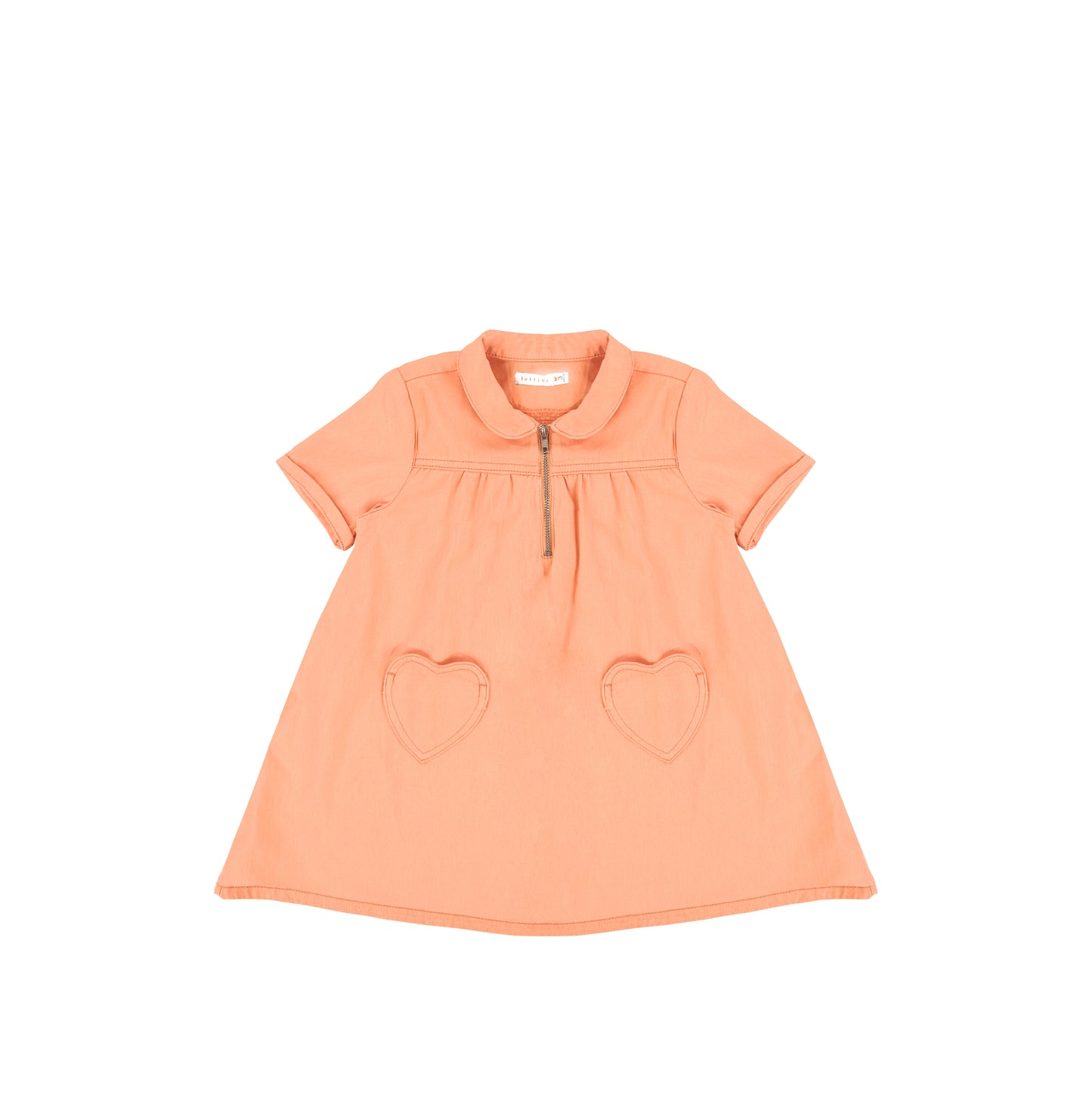 SHORT SLEEVES HEART POCKET DRESS