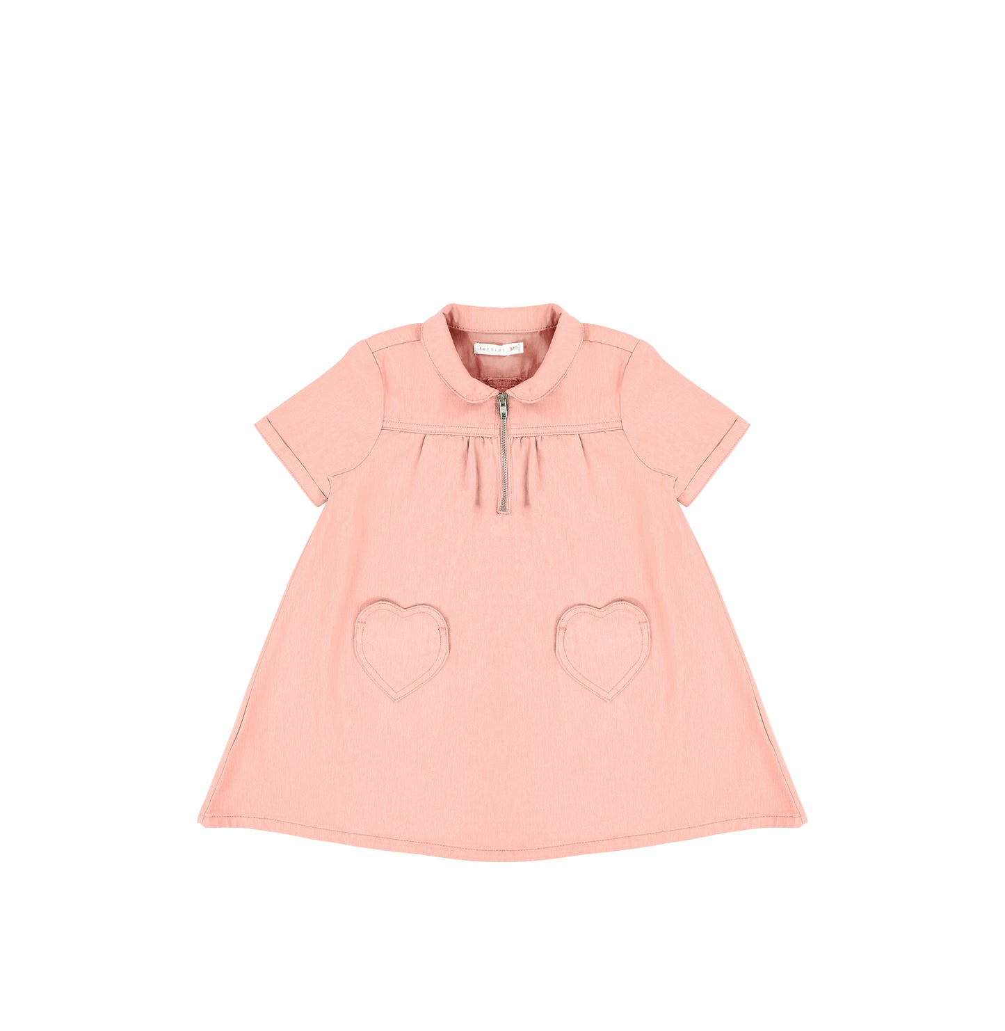 SHORT SLEEVES HEART POCKET DRESS