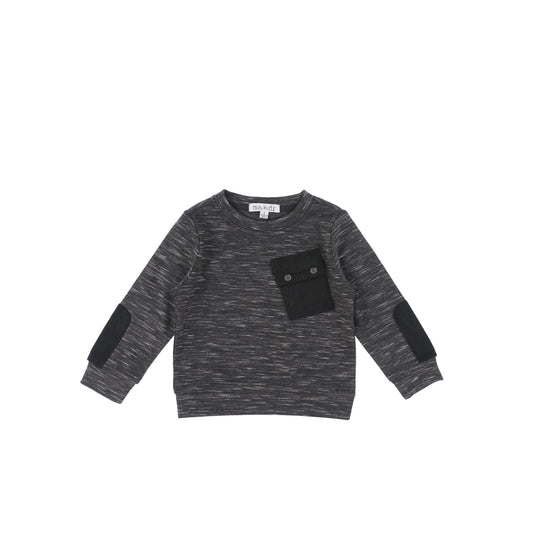 HEATHERED POCKET SWEATSHIRT