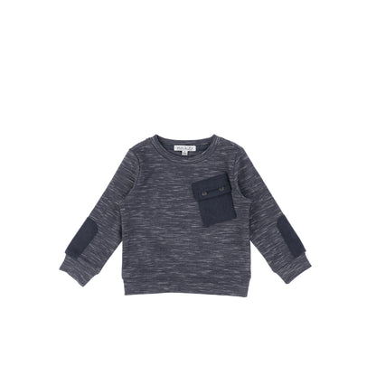 HEATHERED POCKET SWEATSHIRT