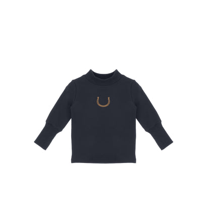 HORSE SHOE MOCK NECK