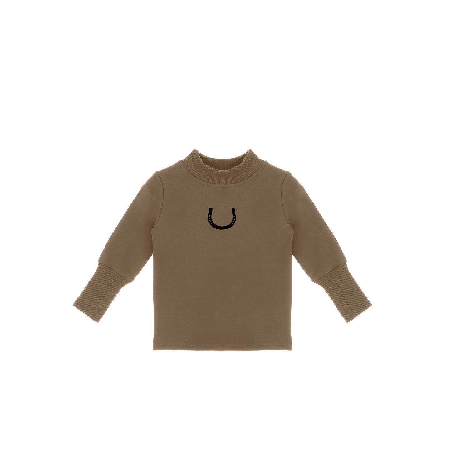 HORSE SHOE MOCK NECK