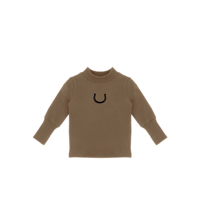 HORSE SHOE MOCK NECK