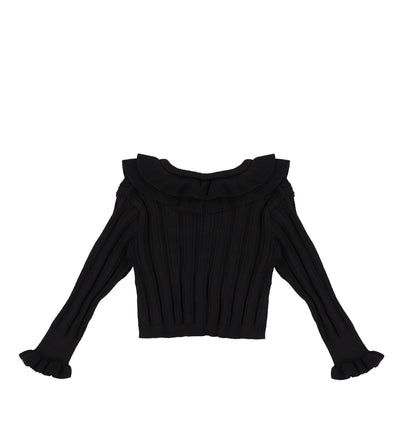 KNIT RIBBED SWEATER