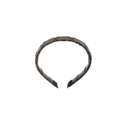 LEATHER CRISCROSS HEADBAND