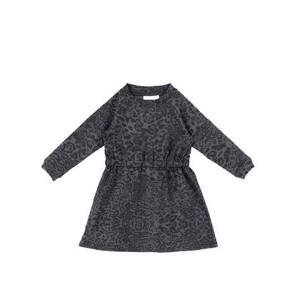 LEOPARD SWEATSHIRT DRESS