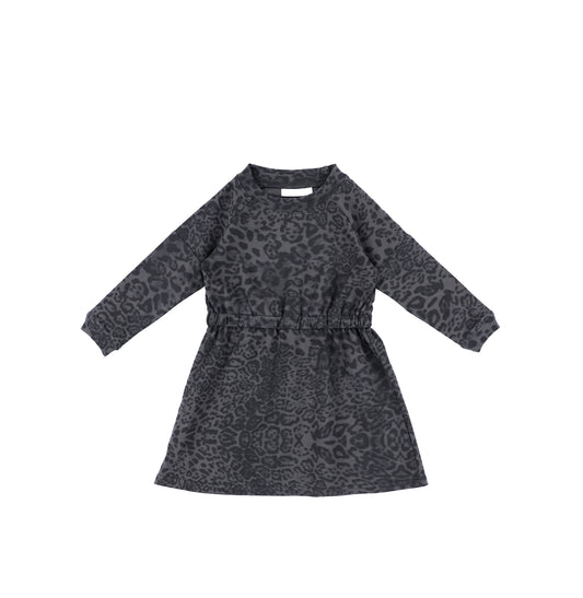 LEOPARD SWEATSHIRT DRESS