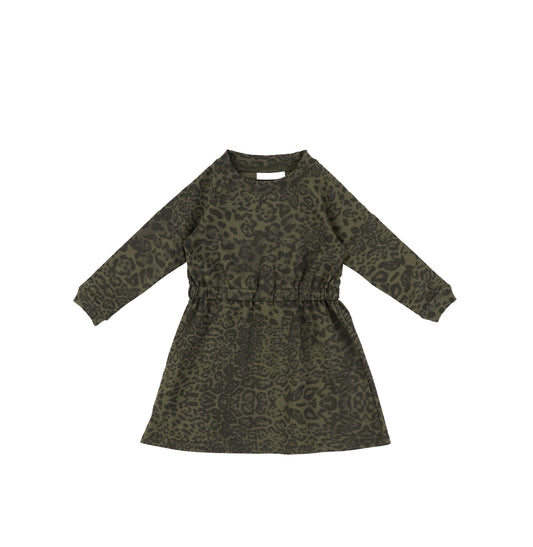 LEOPARD SWEATSHIRT DRESS